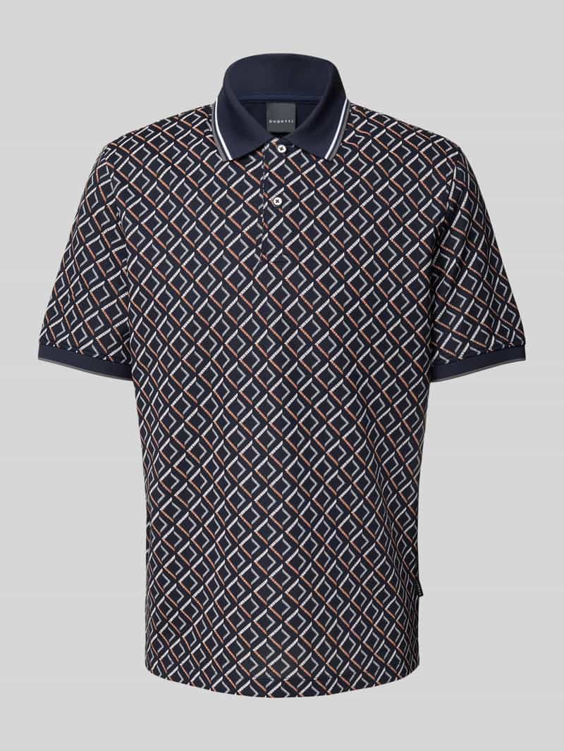 Bugatti Regular fit poloshirt in all-over look
