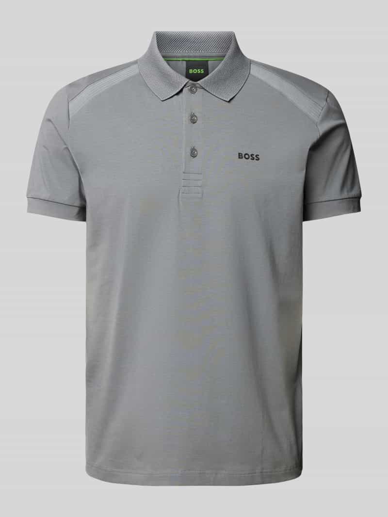 BOSS Green Poloshirt met labelprint model 'Paddy'