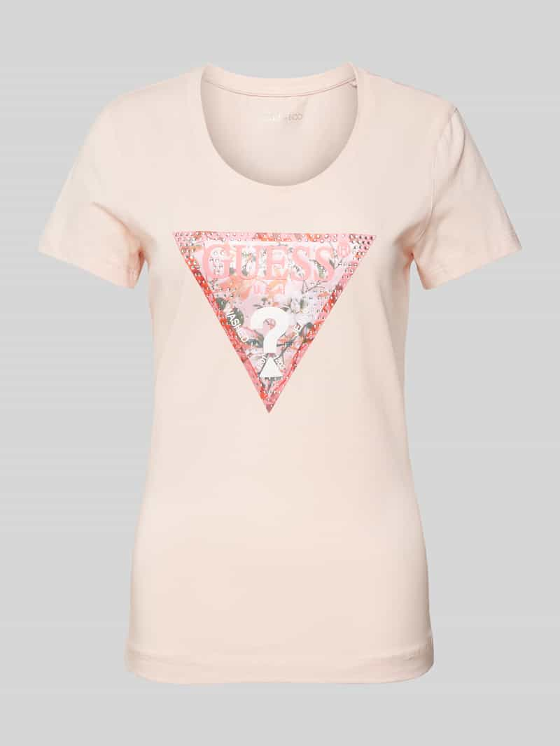 Guess T-shirt met strass-steentjes