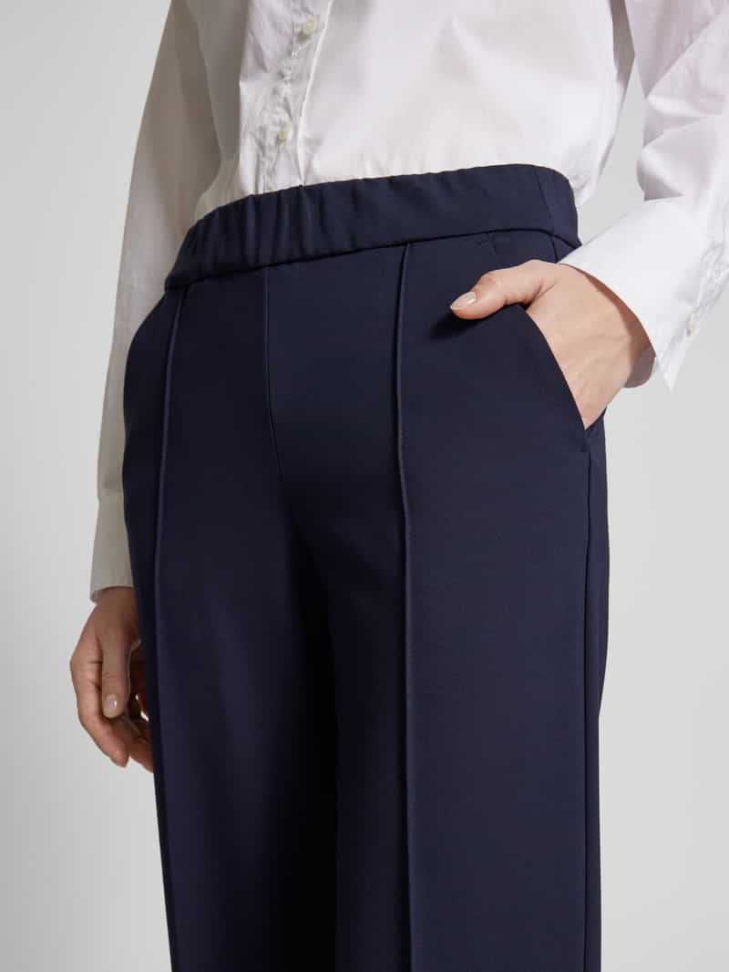 BRAX Wide leg stoffen broek met vaste persplooien model 'Style.Maine'