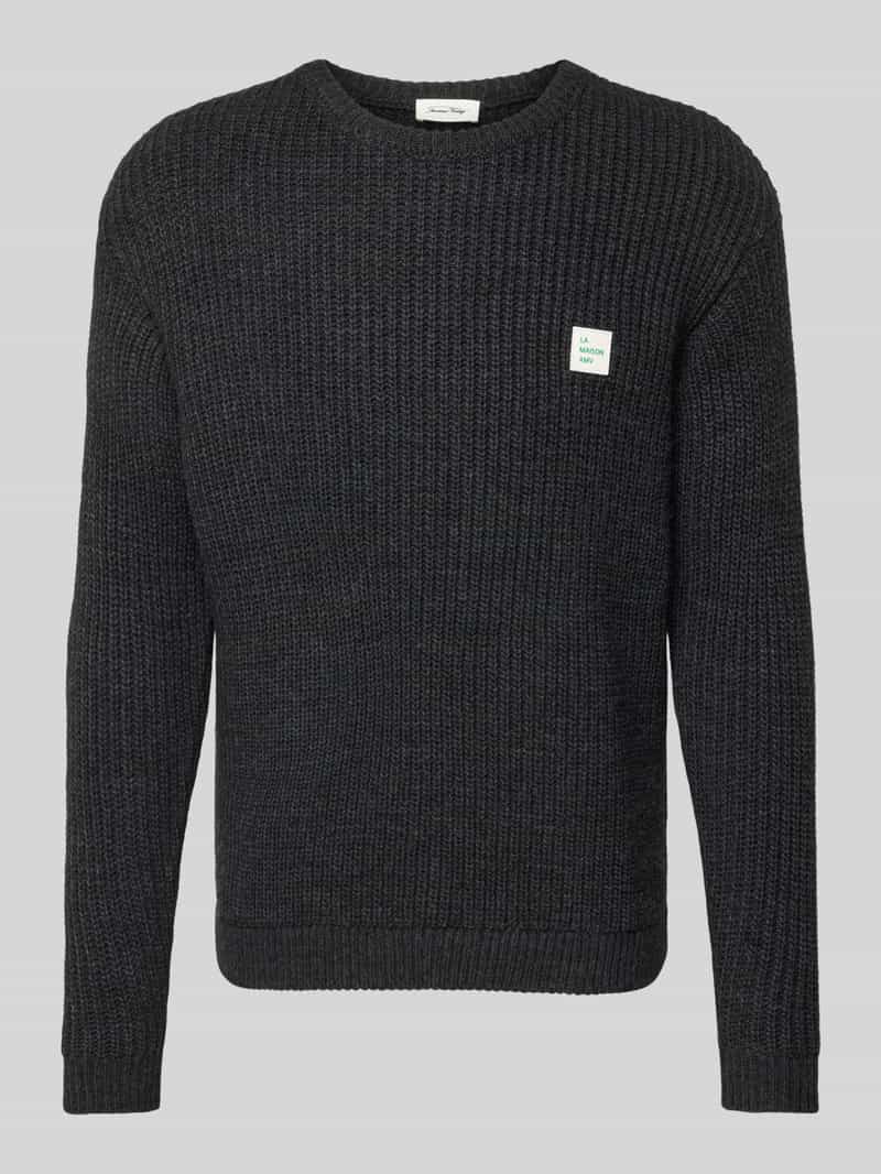 American vintage Gebreide pullover met ribboorden