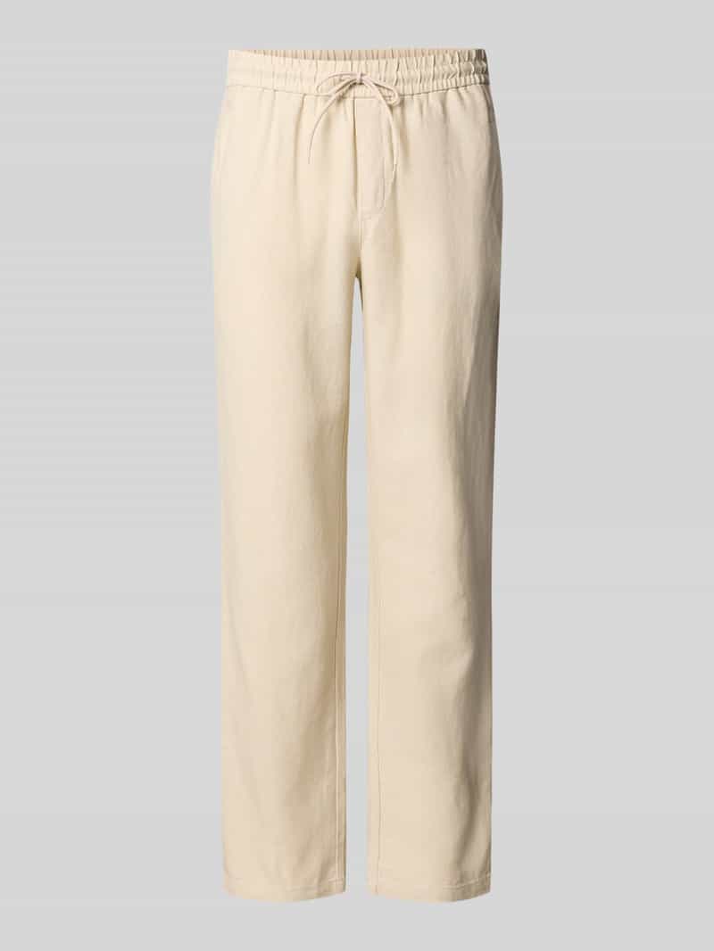 Les Deux Regular fit linnen broek met steekzakken model 'Patrick'