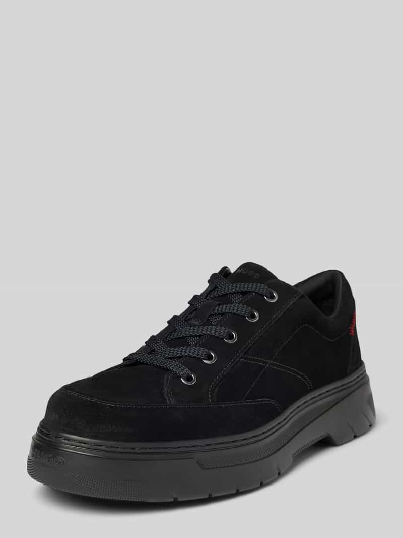 HUGO Sneakers van leer met labeldetails, model 'Urian'