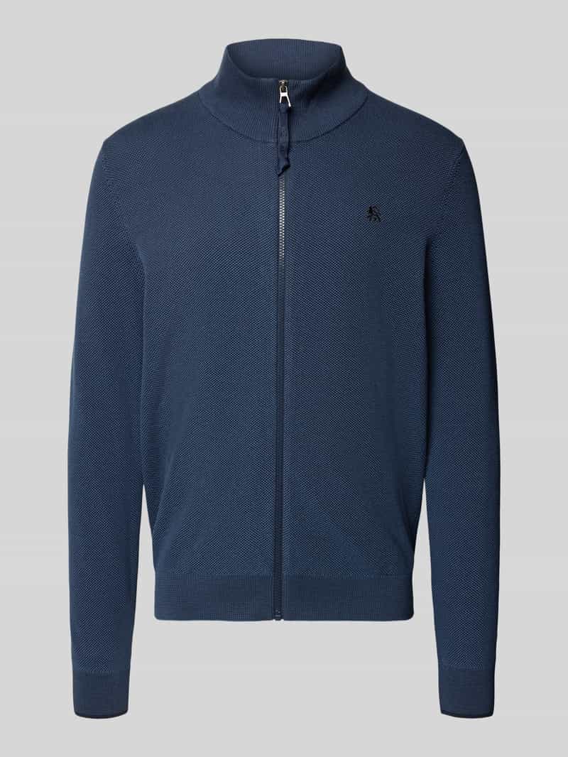 Cardigan met opstaande kraag en ritssluiting