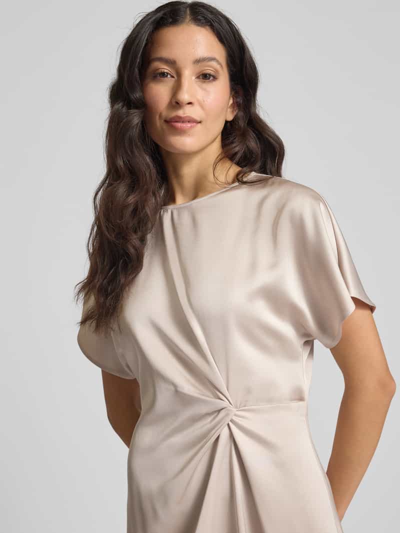 comma Midi-jurk van viscosemix met knoopdetail