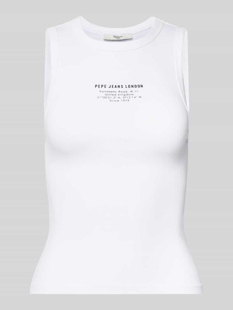 Pepe Jeans Tanktop met labelprint model 'VIV'