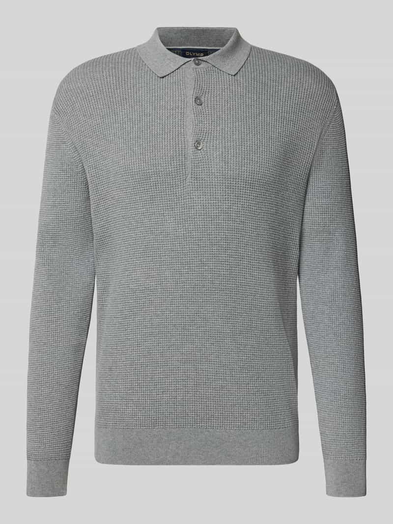 OLYMP Trui met polokraag Waffle Structure Pullover