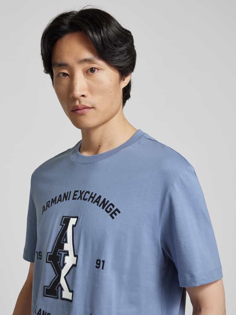 Armani Exchange T-shirt met labelprint