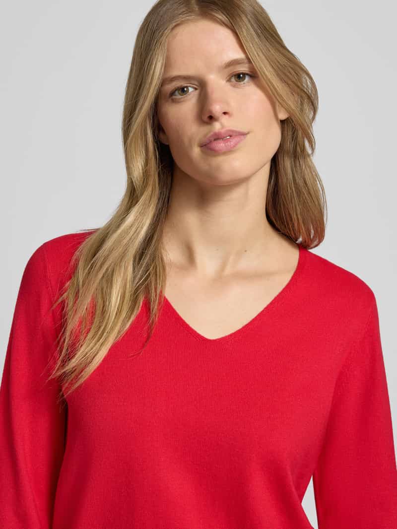 Pieces Regular fit pullover met V-hals model 'BREE'