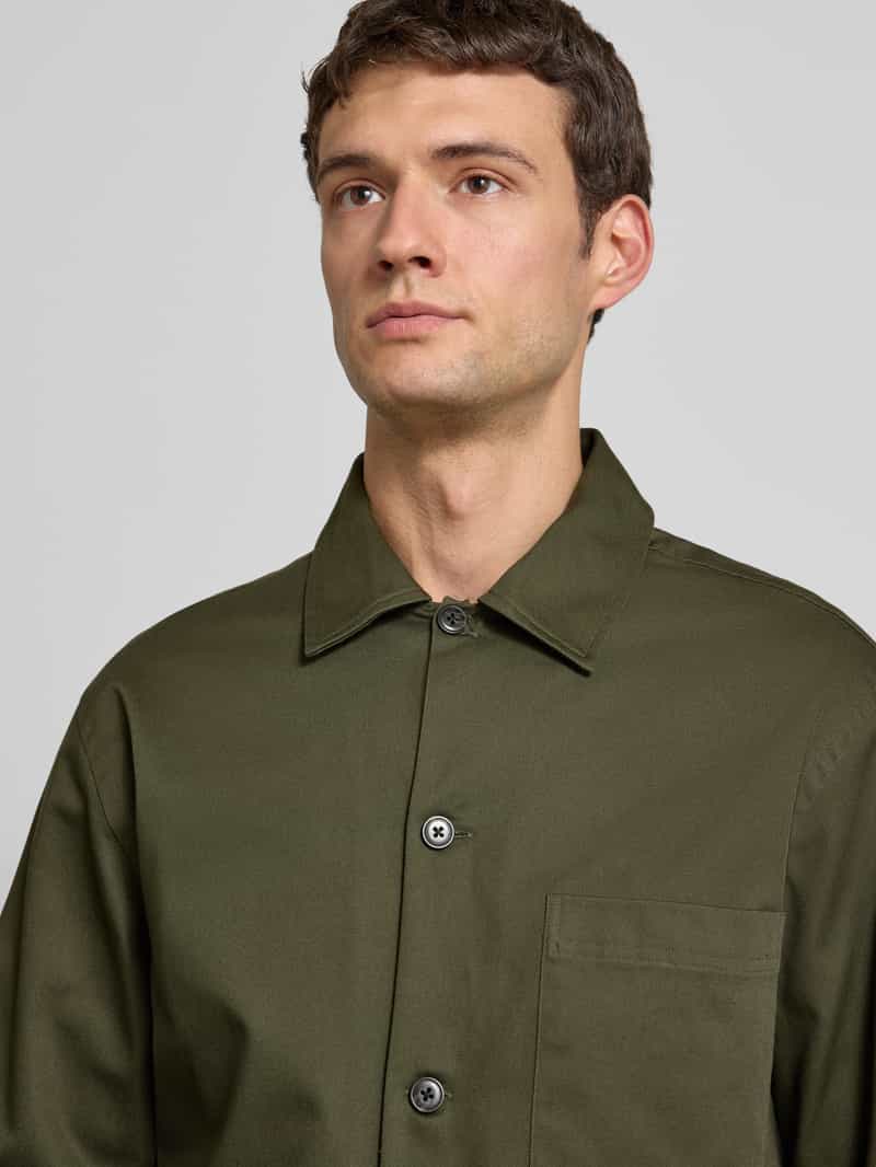 Selected Homme Regular fit overhemdjack van puur katoen model 'TATE'