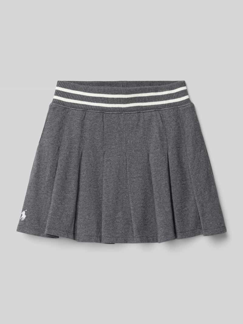 Polo Ralph Lauren Teens Plooirok in gebreide look met logostitching