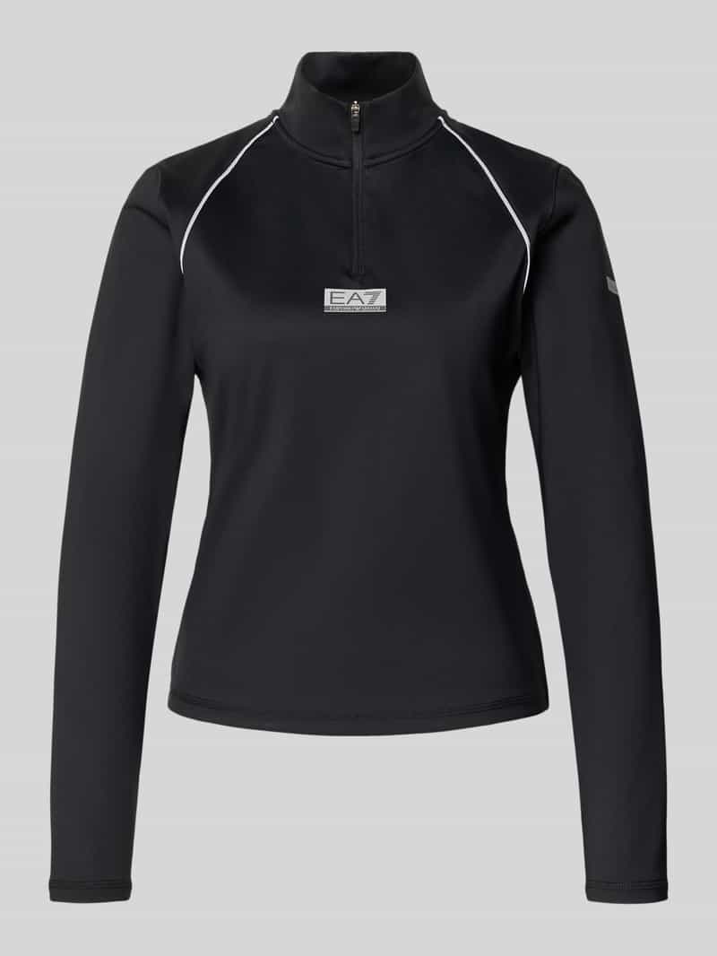 EA7 Emporio Armani Functioneel shirt met opstaande kraag en logo