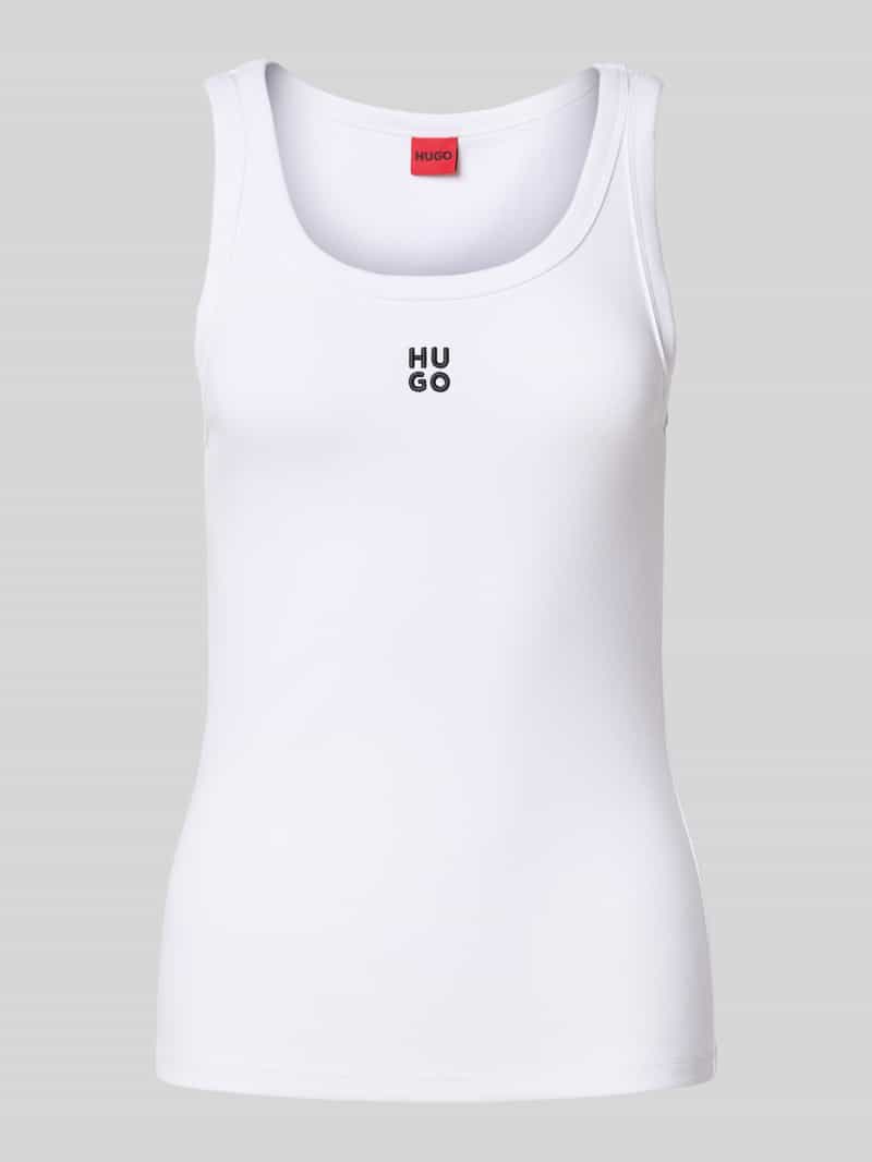 HUGO Tanktop met labelstitching model 'Datamia'