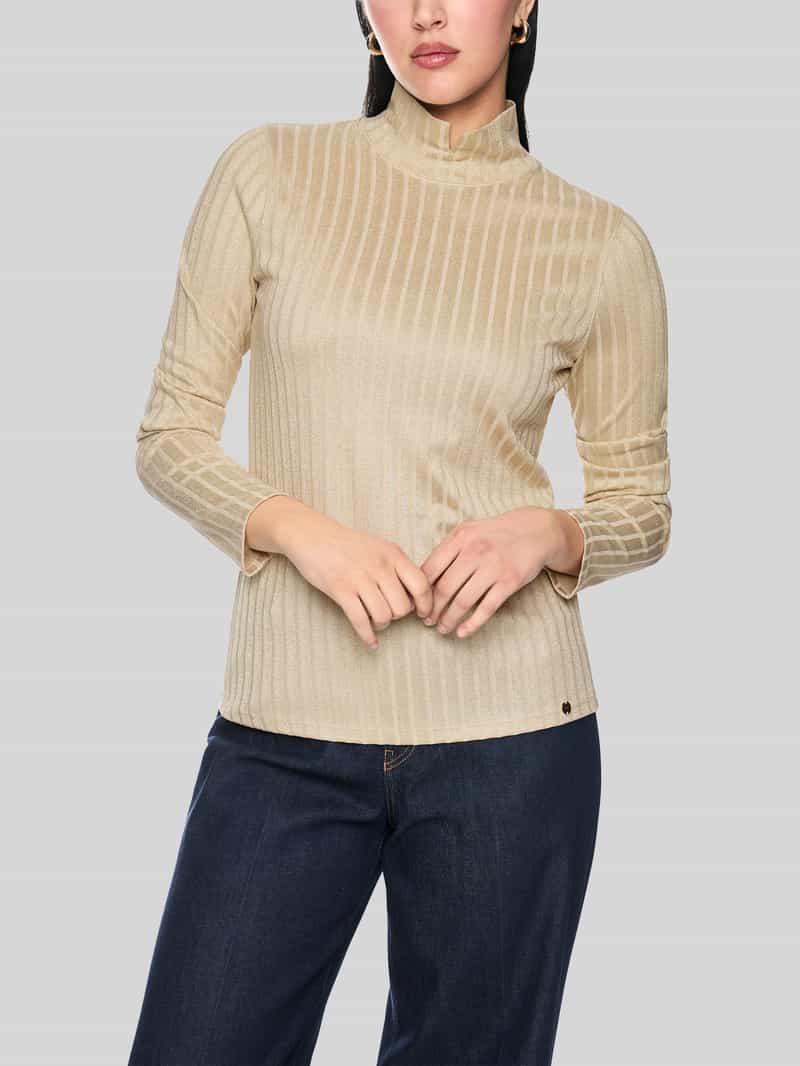 Marc Cain Shirt met lange mouwen met col