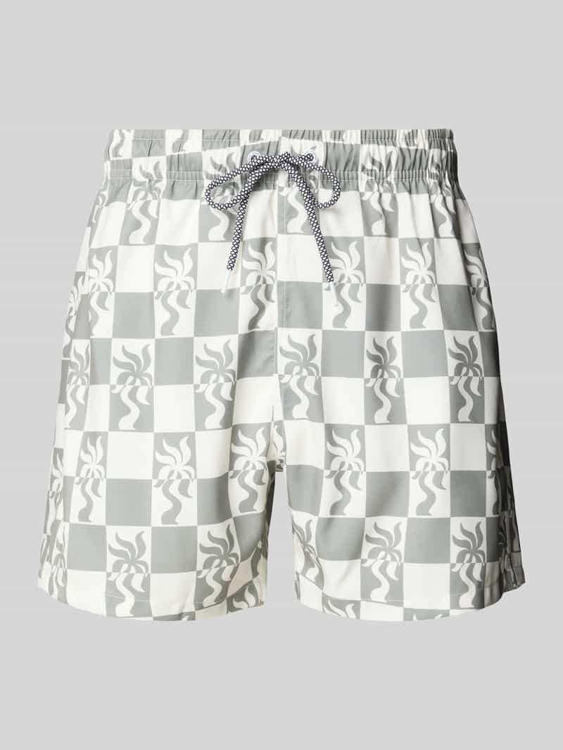 BOARDIES Zwembroek met elastische band model 'Clara Palm'