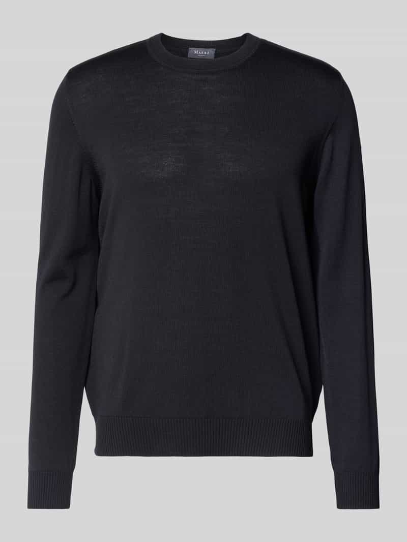 Regular fit gebreide pullover van zuivere scheerwol