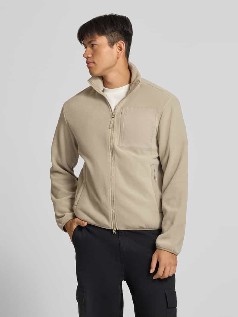 jack & jones Regular fit fleecejack met tweewegritssluiting model 'MASON'