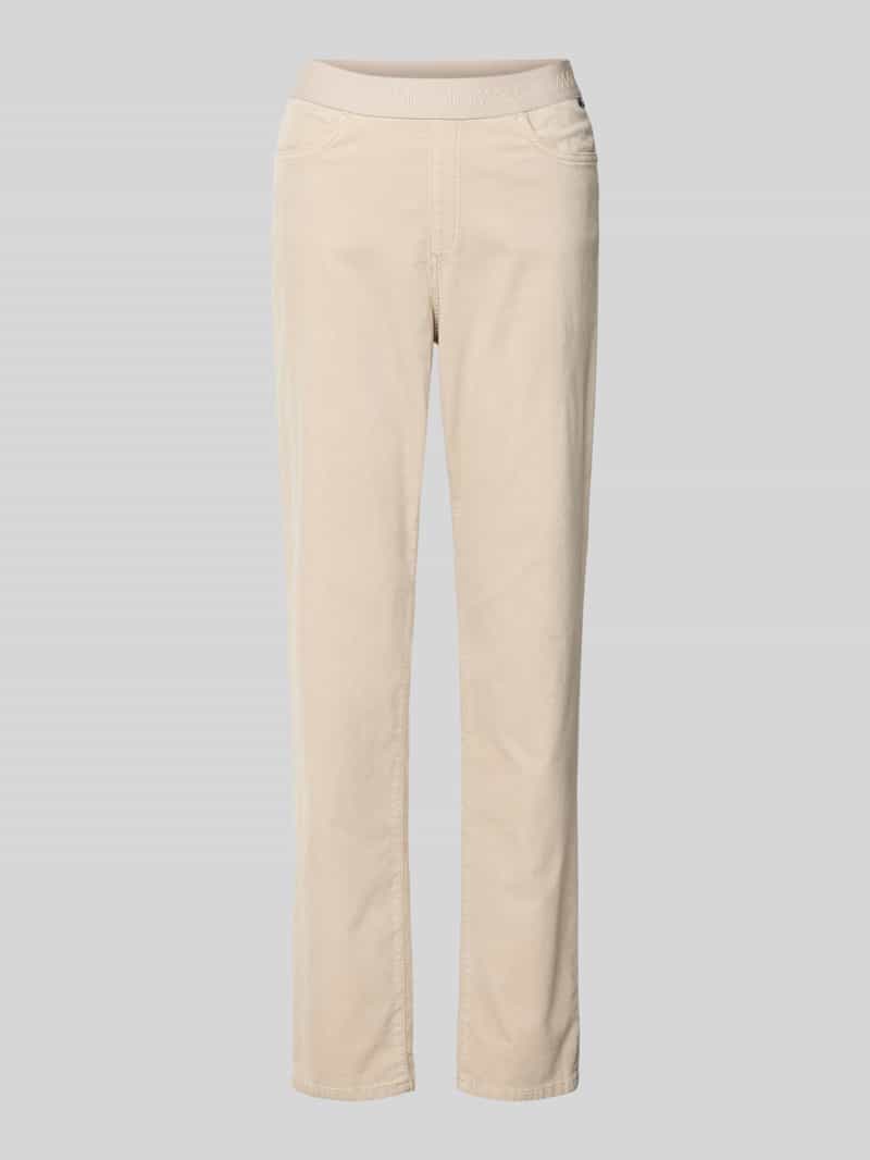 Marc Cain Stoffen broek met elastische band met logo