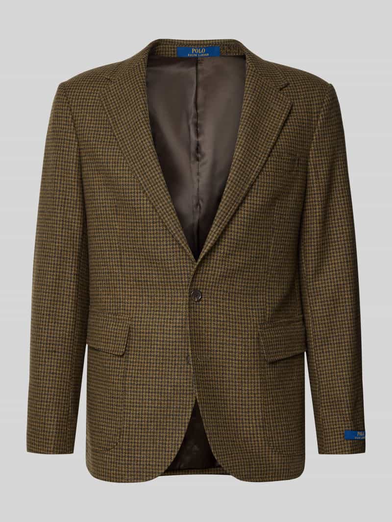 Polo Ralph Lauren Wollen colbert met klepzakken model 'MINI GUNCHECK'