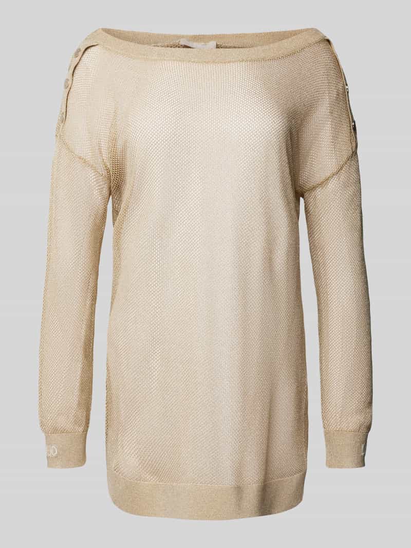 LIU JO SPORT Pullover van viscosemix in semi-transparant design