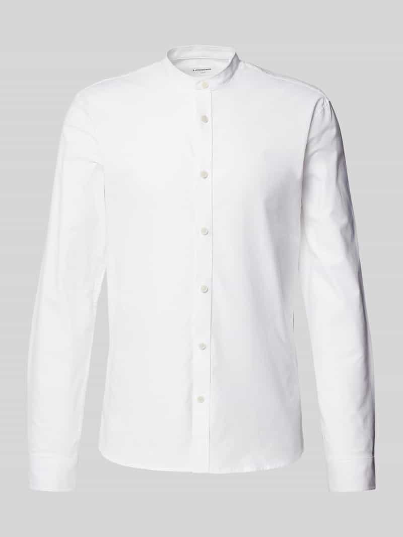 lindbergh Slim fit vrijetijdsoverhemd met opstaande kraag model 'Oxford'