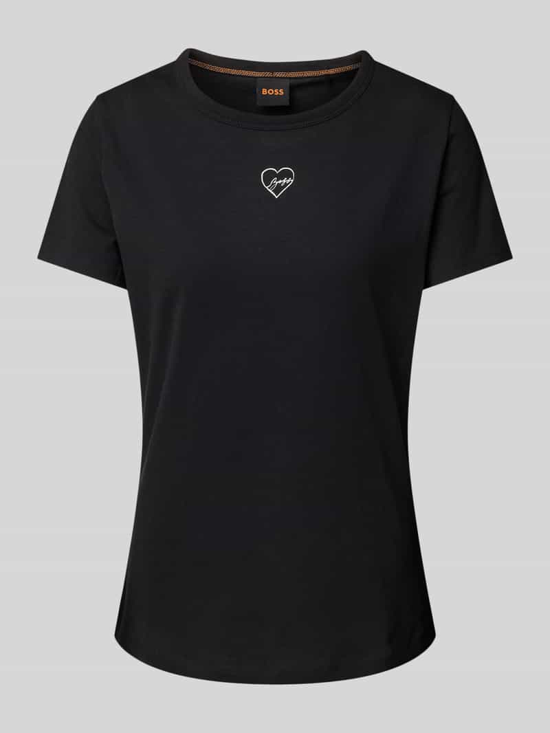 Boss Orange T-shirt met labelprint model 'Elogo'