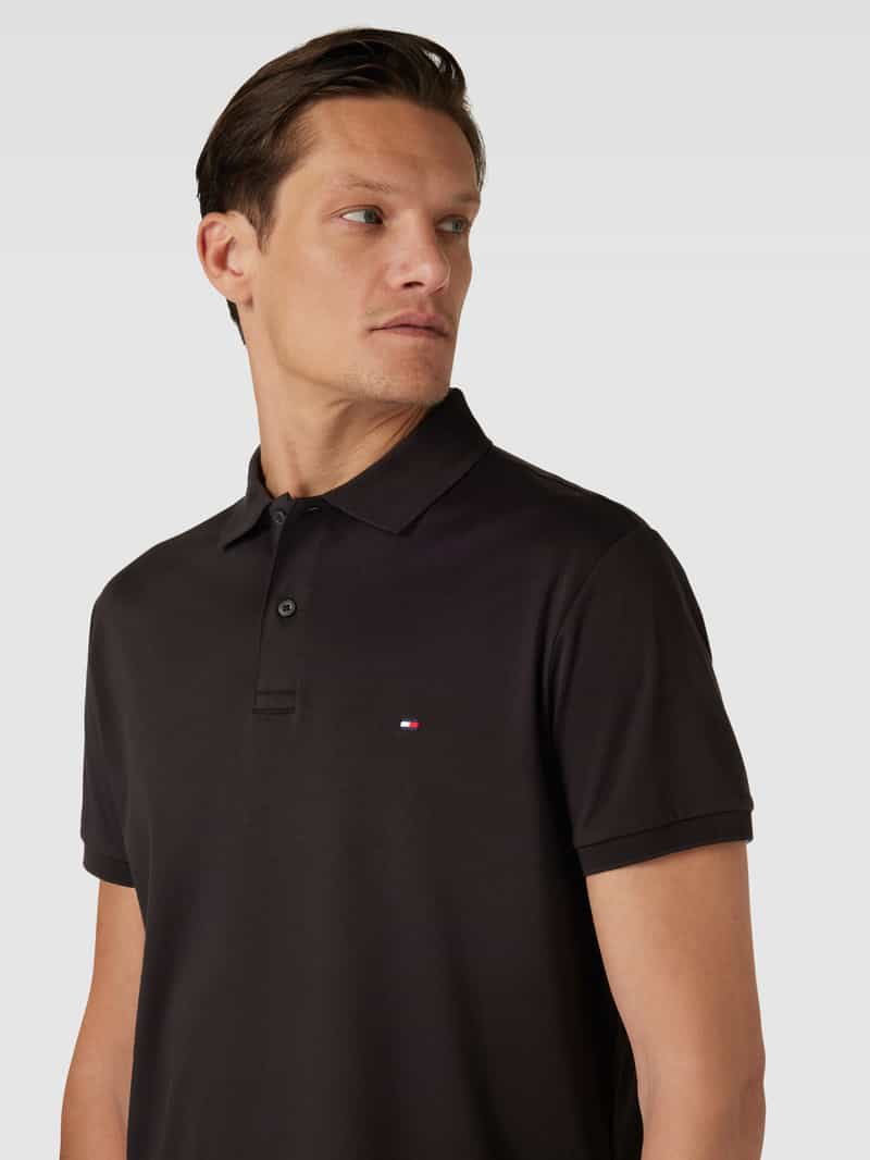 Tommy Hilfiger Regular fit poloshirt met labelstitching