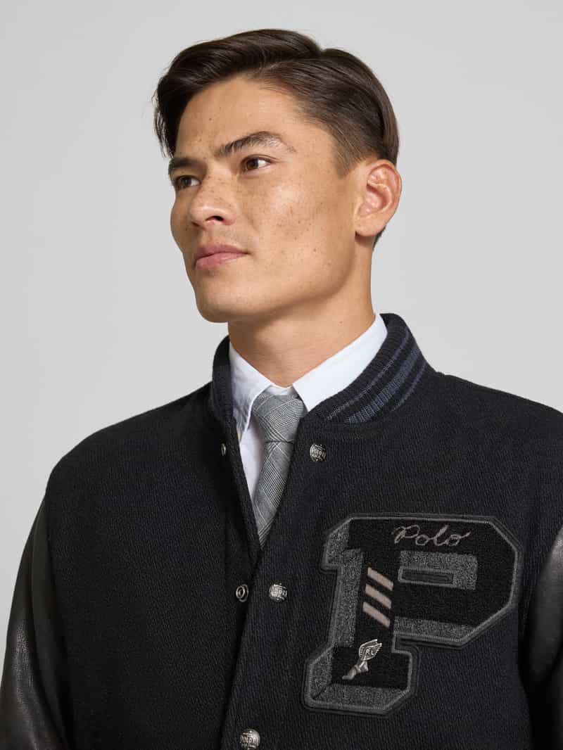 Polo Ralph Lauren Regular fit jack van kalfsleermix model 'BROKEN'