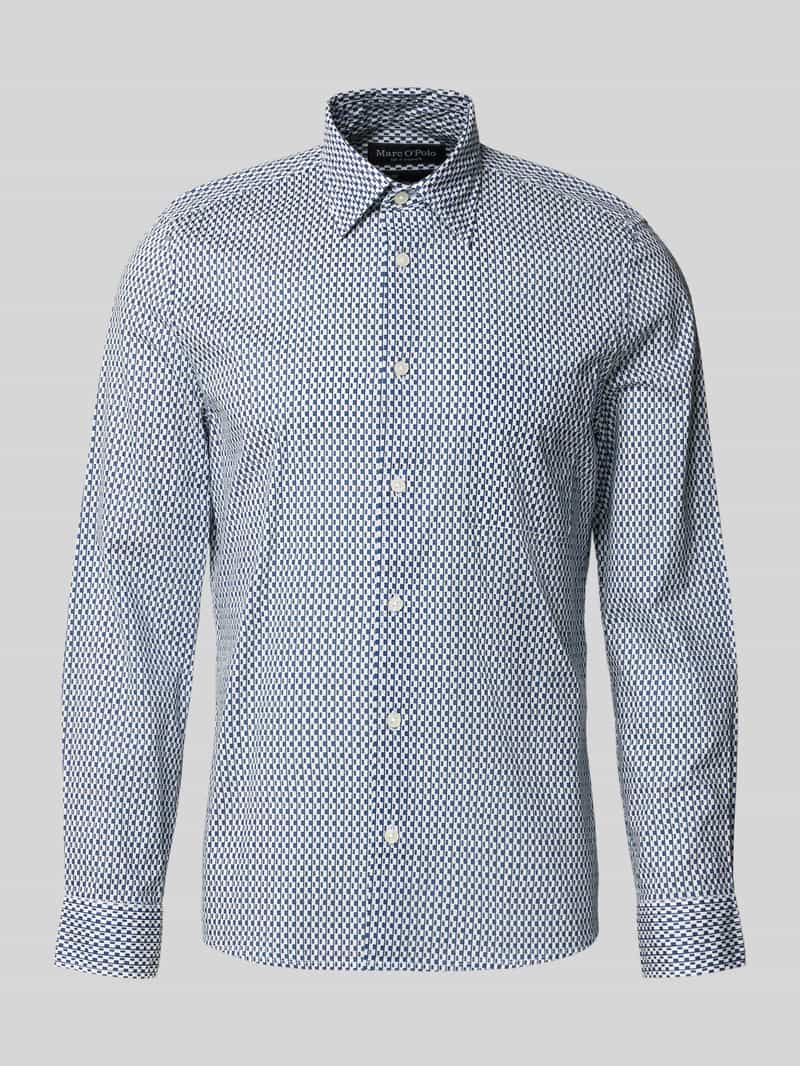 Marc O'Polo Shaped fit vrijetijdsoverhemd met fijn all-over motief