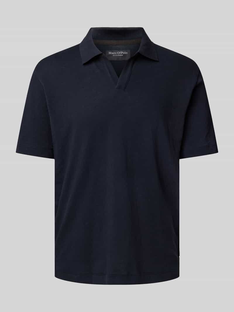 Marc O'Polo Regular fit poloshirt van een mix van katoen en linnen