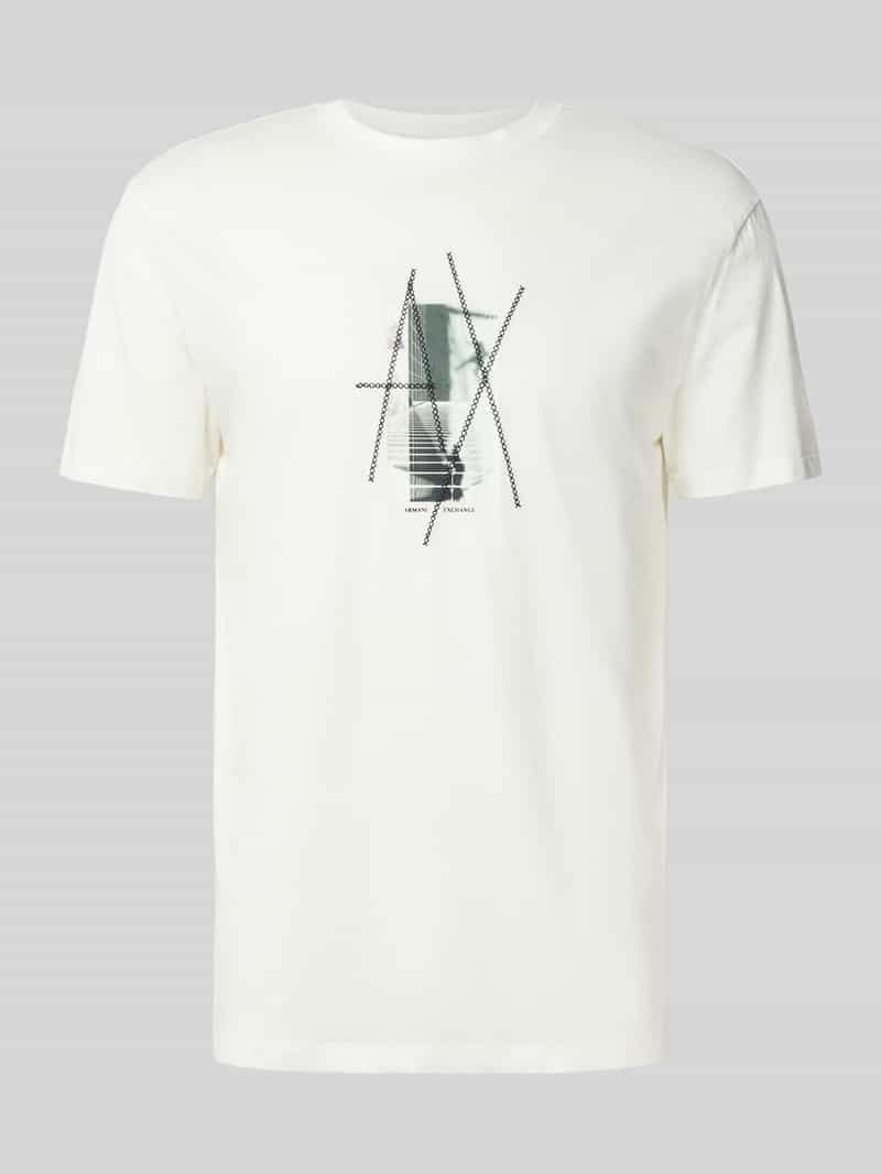 Armani Exchange T-shirt met label- en motiefprint