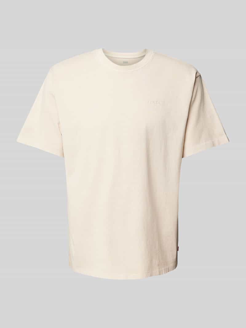 Levi's T-shirt met geribde ronde hals