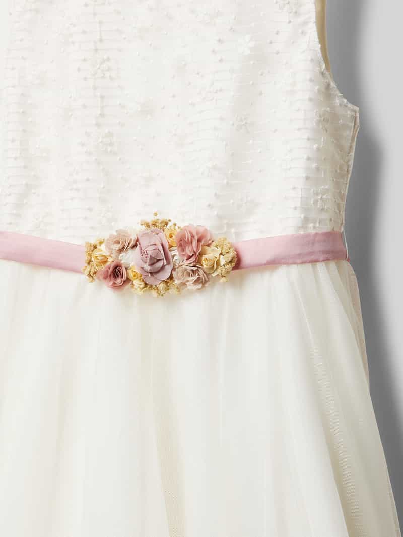 Une Hautre Couture Jurk met bloemenapplicatie