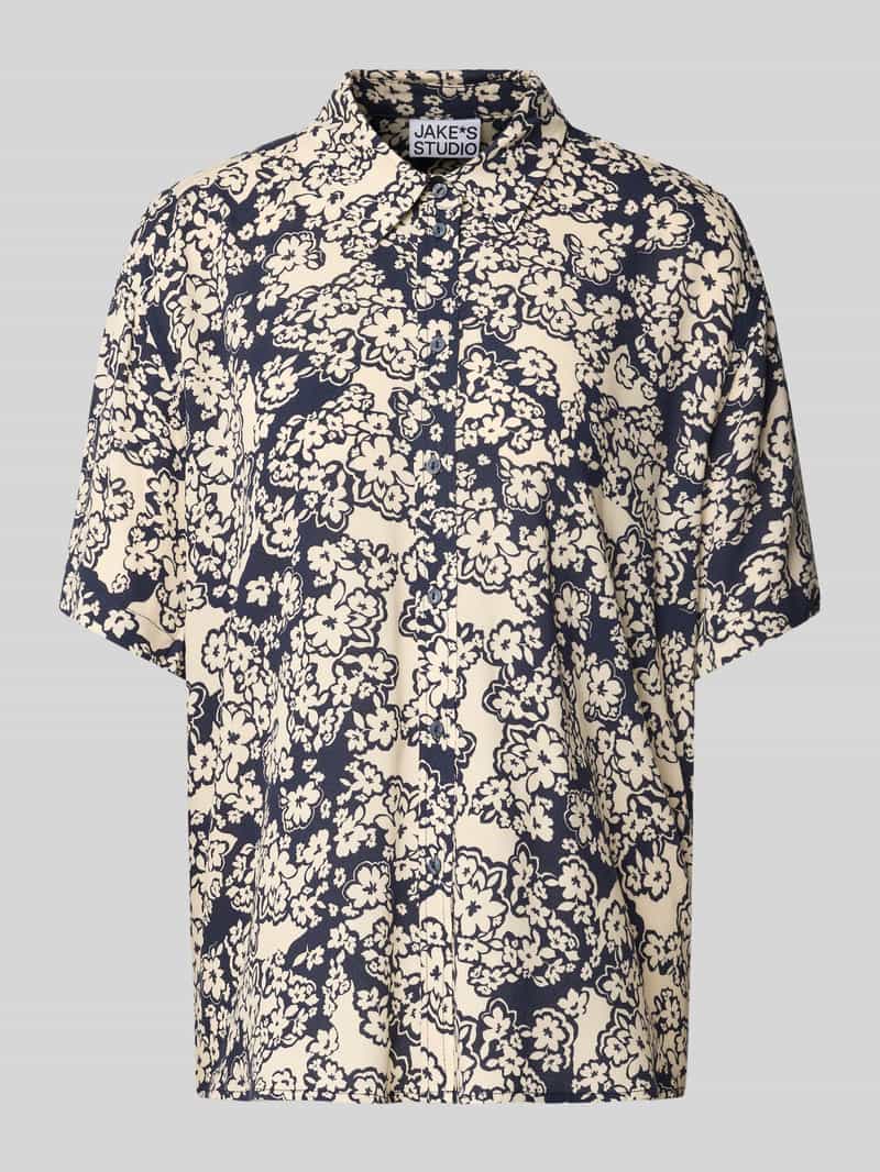 JAKE*S STUDIO WOMAN Relaxed fit blouse van viscose met 1 2-mouwen