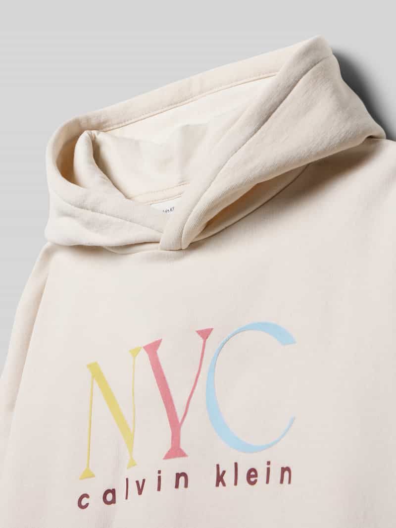 Calvin Klein Jeans Regular fit hoodie met logoprint model 'Fleece'