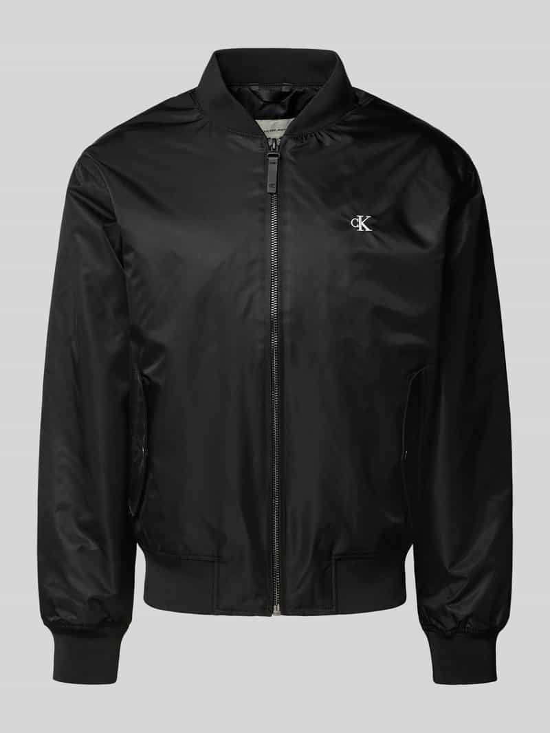 Bomberjack met labelstitching