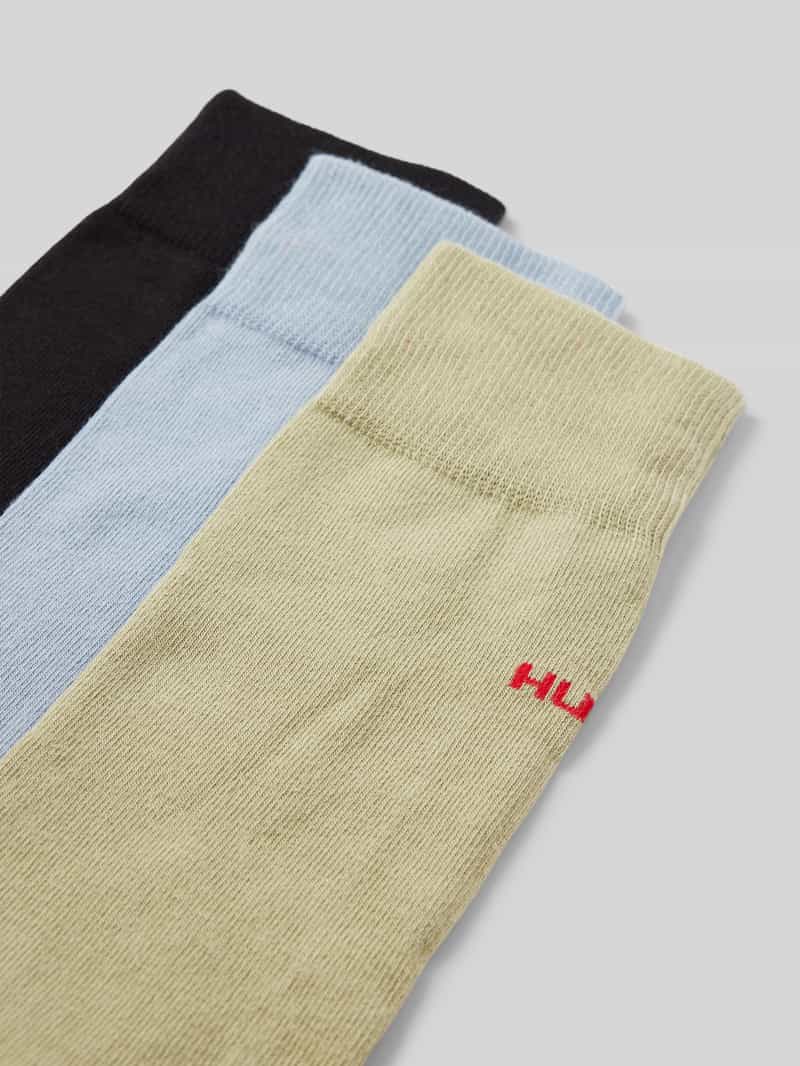 HUGO Sokken met labeldetail in een set van 3 paar
