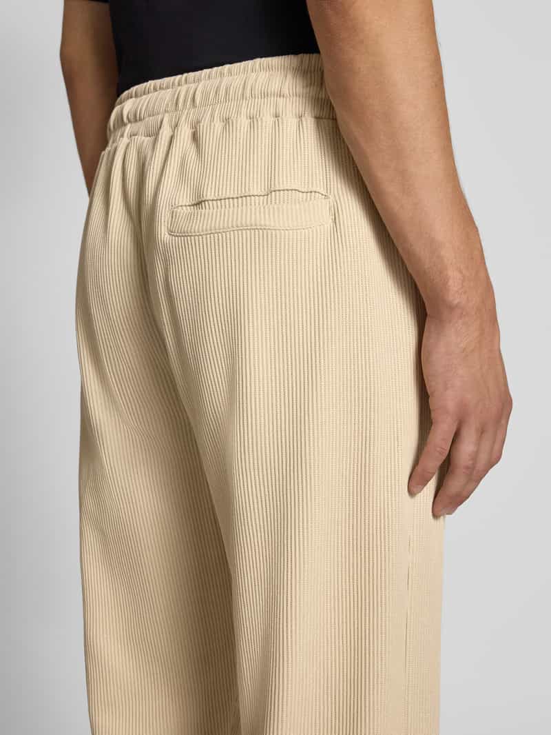 Pegador Wide fit sweatpants met logostitching model 'Rib'