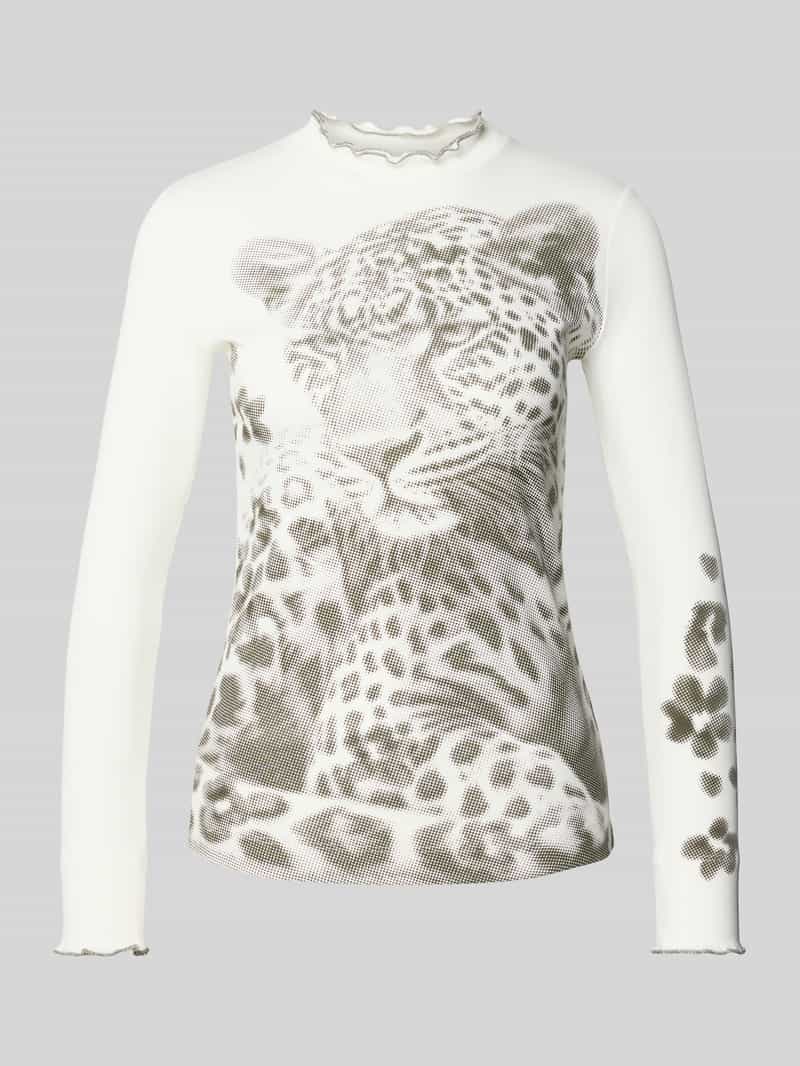 Marc Cain Lang shirt met opstaande kraag