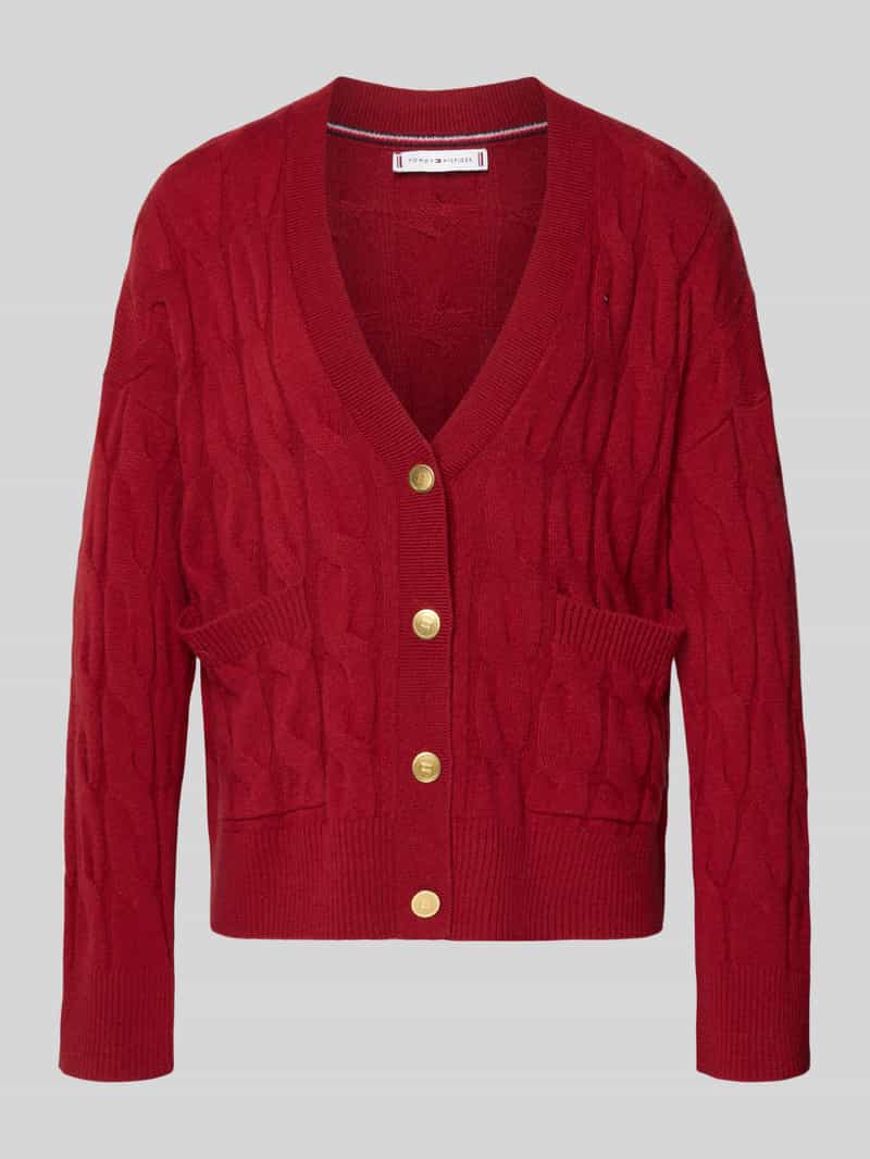 Tommy Hilfiger Oversized gebreid jack van pure wol