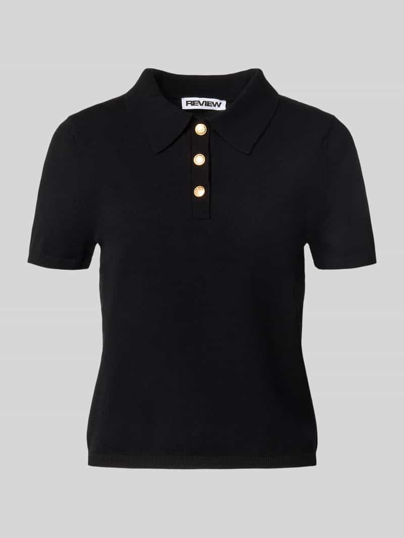 Gebreide pullover met polokraag