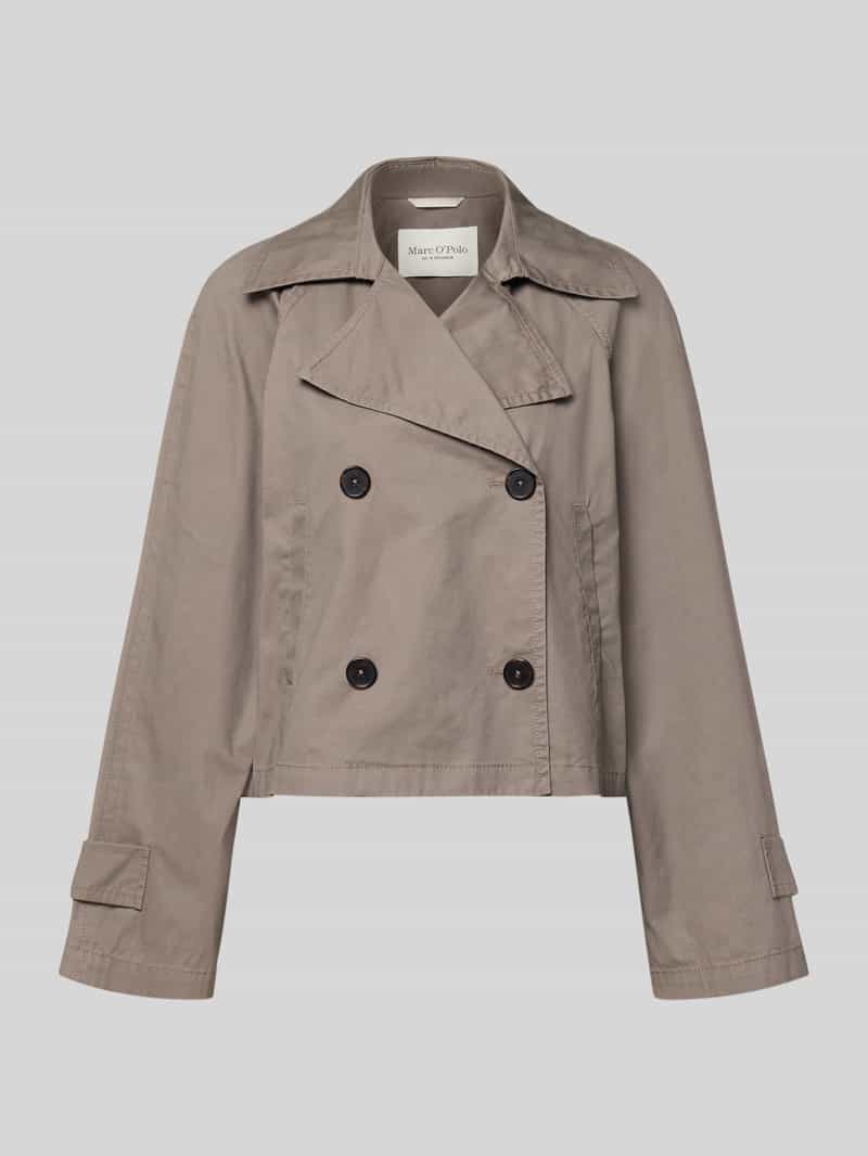 relaxed fit trenchjack van katoen
