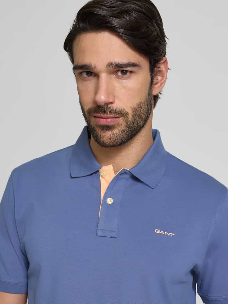 Gant Regular fit poloshirt met labelstitching