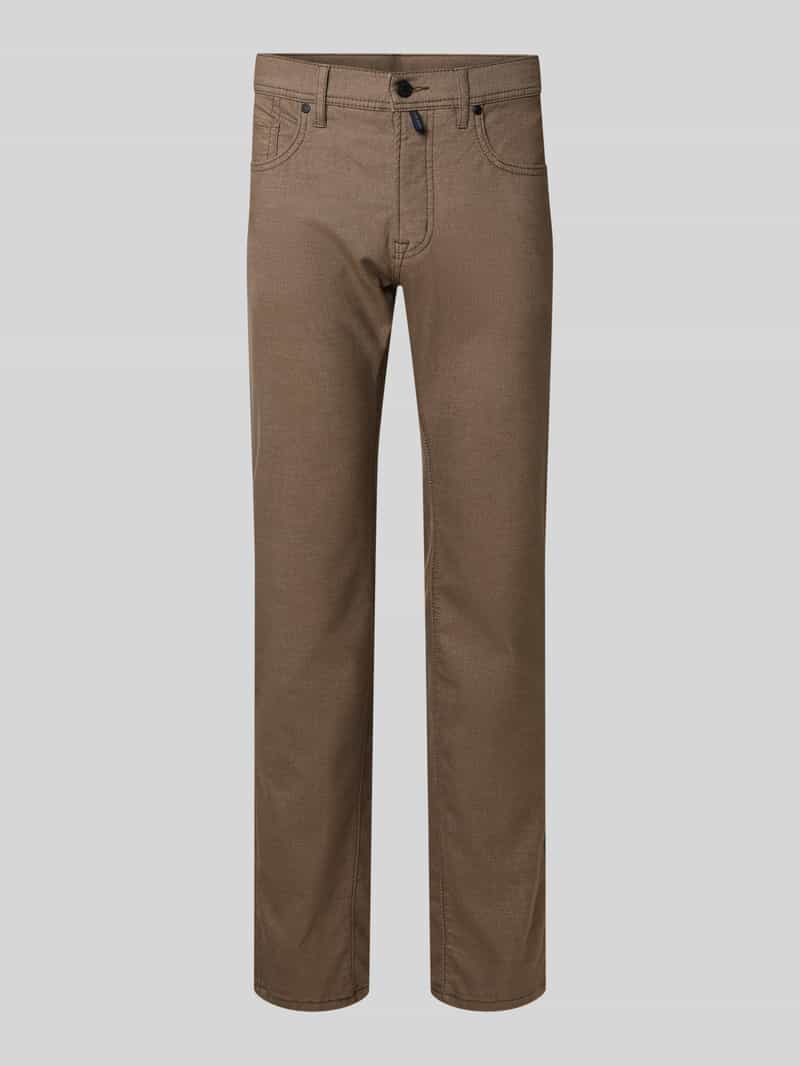 Pierre Cardin Slim fit stoffen broek met viscose model 'Lyon'