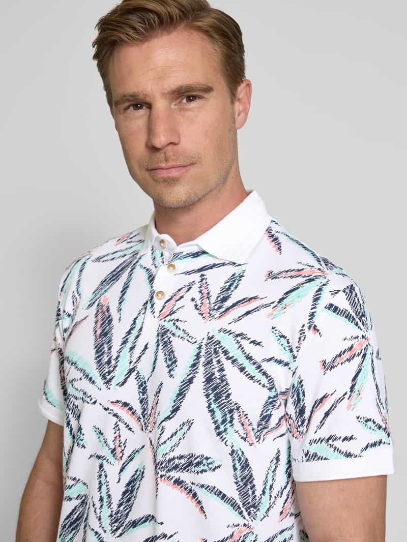 Tom Tailor Regular fit poloshirt van een mix van katoen en elastaan