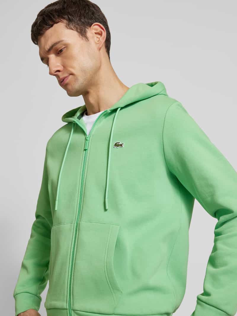 Lacoste Sweatjack met gescheiden kangoeroezak