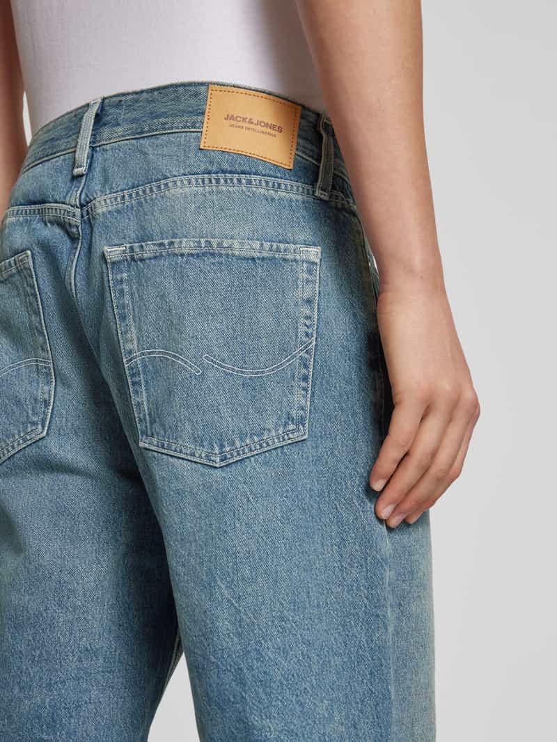 jack & jones Baggy fit korte jeans in used-look model 'ALEX'