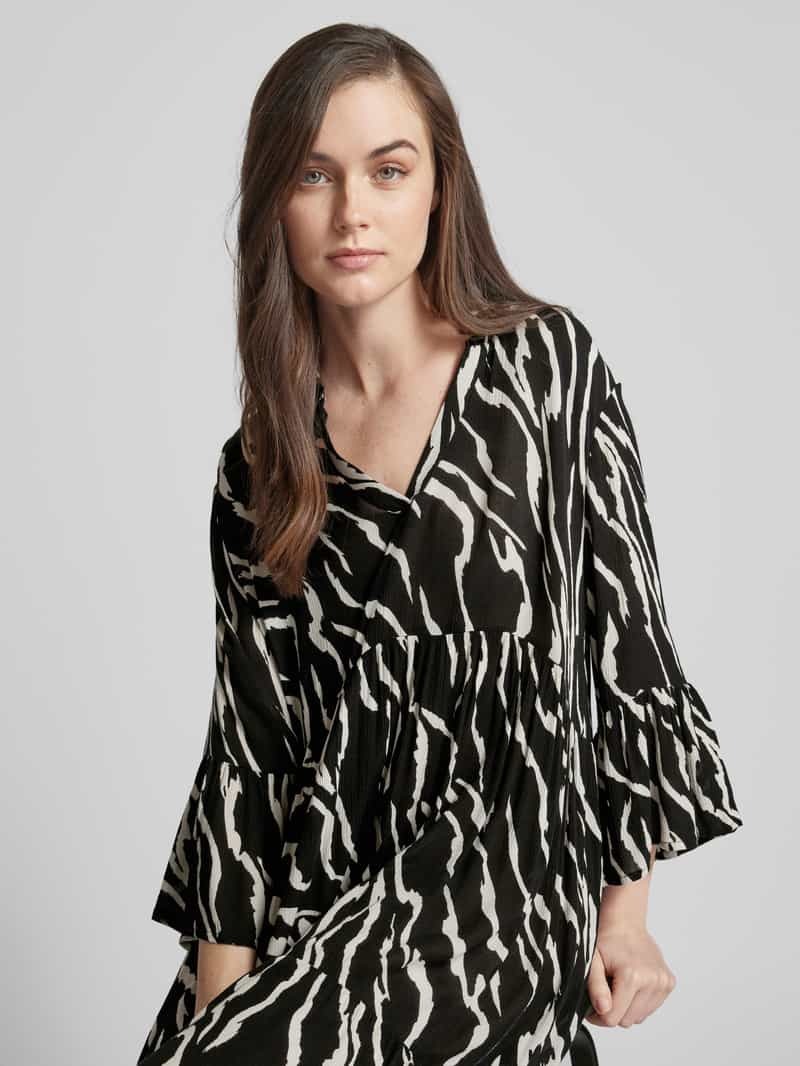 Kaffe Jurk van viscose met 3 4-mouwen