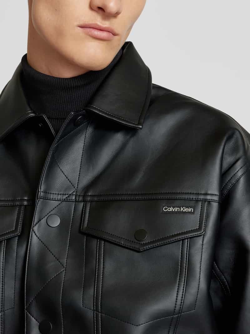 Calvin Klein Jeans Jas in leerlook