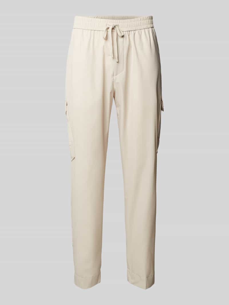 BOSS Green Tapered fit cargobroek met elastische band model 'Urbanex'